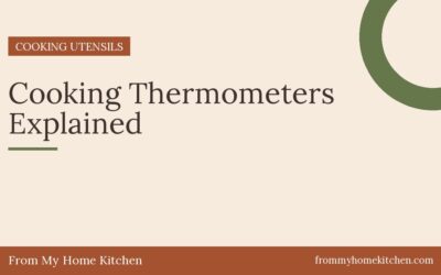 Cooking Thermometers Explained