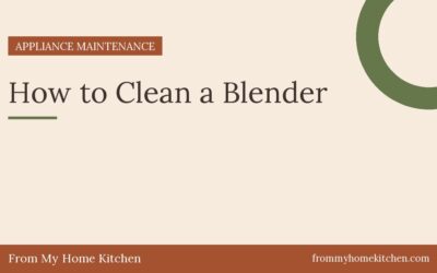 How to Clean a Blender