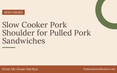 Slow Cooker Pork Shoulder for Pulled Pork Sandwiches